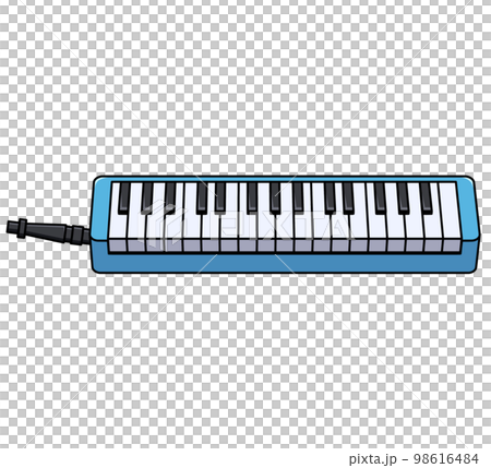唄口付き鍵盤ハーモニカ斜めのイラスト 98616484