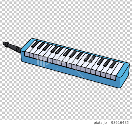 唄口付き鍵盤ハーモニカ斜めのイラスト 98616485