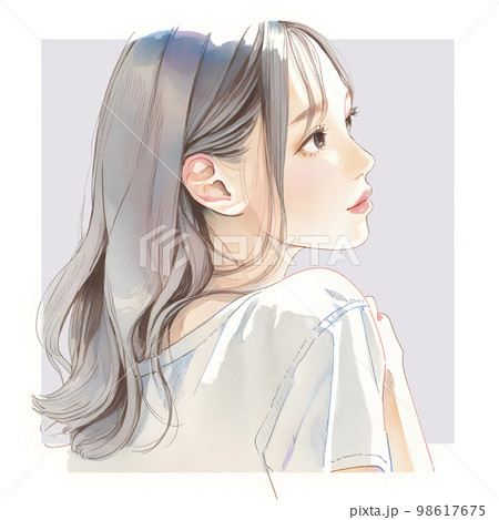 綺麗なお姉さんのイラスト　水彩画風「AI生成画像」 98617675