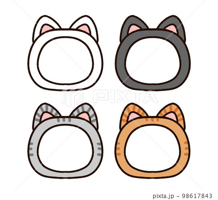 かわいい猫型フレームセット 98617843