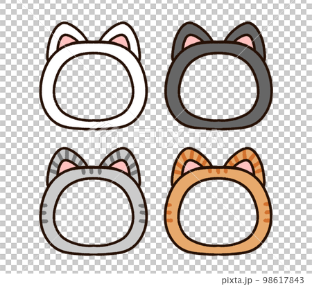 かわいい猫型フレームセット 98617843