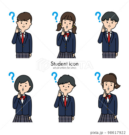 中学生・高校生アイコン 冬服 はてな 中学生・高校生アイコン 冬服 はてな 98617922
