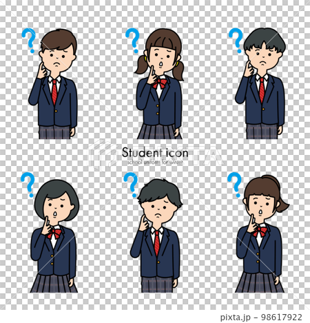 中学生・高校生アイコン 冬服 はてな 中学生・高校生アイコン 冬服 はてな 98617922
