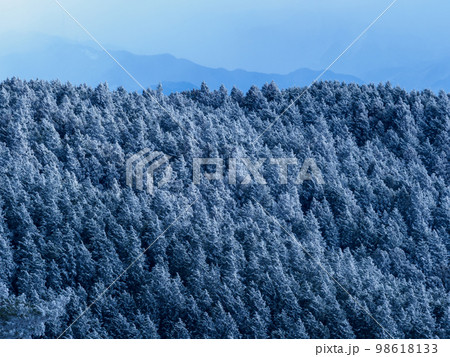 ちはや園地展望台からの金剛山の樹氷 98618133