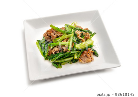 ゆーまー菜とベーコンの炒め物 ゆーまー菜とベーコンの炒め物 98618145