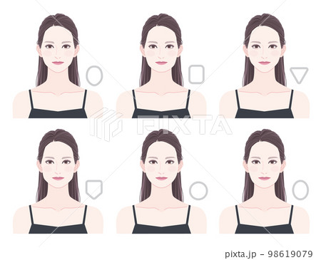様々な顔の形 98619079