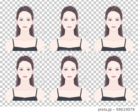 様々な顔の形 98619079