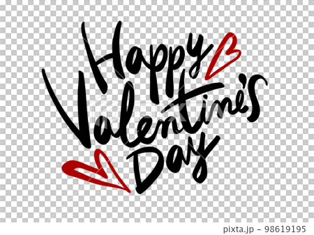 Happy Valentine's Day handwritten character material 98619195