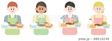 SDGs2.飢餓をゼロに　ごはんを配膳する2 98619246