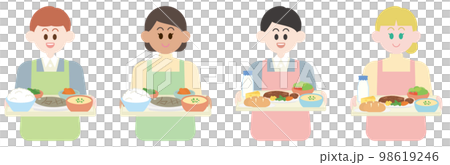 SDGs2.飢餓をゼロに　ごはんを配膳する2 98619246