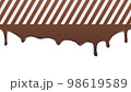 横にリピートできる流れるチョコレートの背景2 98619589