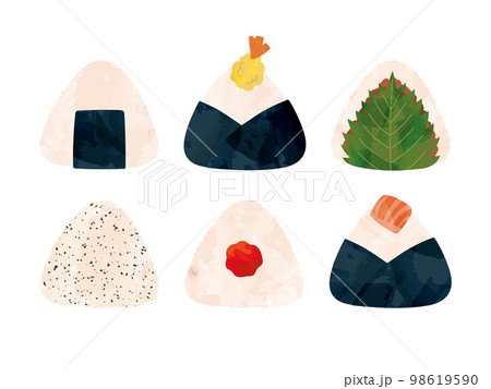 手描きのおにぎりセット 98619590