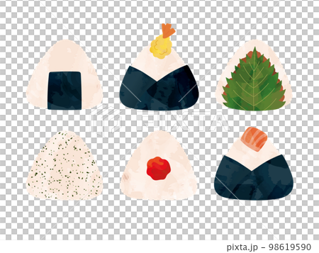 手描きのおにぎりセット 98619590