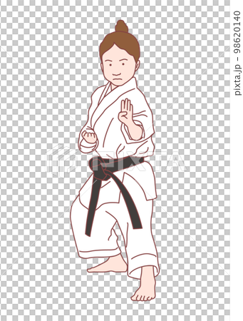 子供カラテ選手　構え 98620140