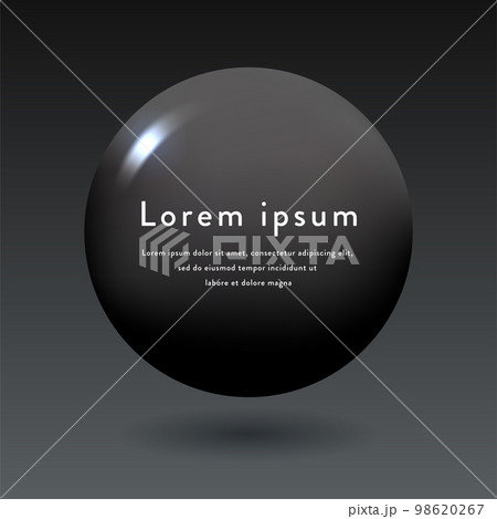 黒い円形のバッジ 98620267