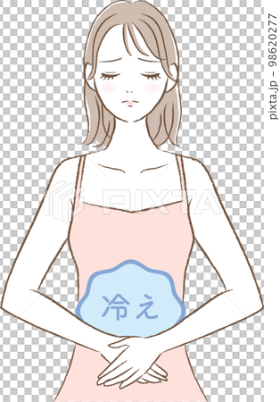 一名患有血液循環不良的婦女的插圖 一名患有血液循環不良的婦女的插圖 98620277