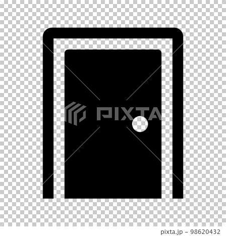 ドアのシルエットアイコン。入口。ベクター。 98620432