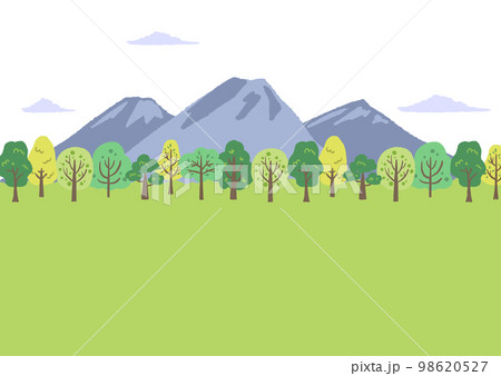 山と木の背景イラスト 山と木の背景イラスト 98620527