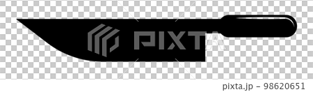 刀剪影圖標。炊具。向量。 98620651