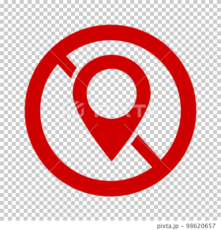 沒有非法侵入。沒有旅行。向量。 98620657