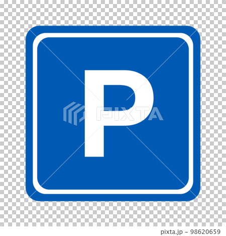 停車區圖標。向量。 98620659