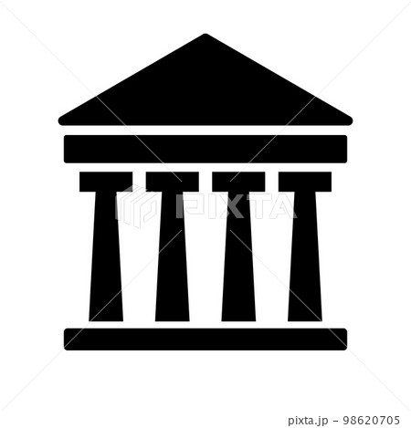 美術館や遺跡のアイコン。古い建造物。ベクター。 98620705