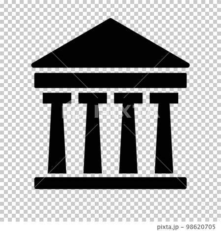 美術館や遺跡のアイコン。古い建造物。ベクター。 98620705