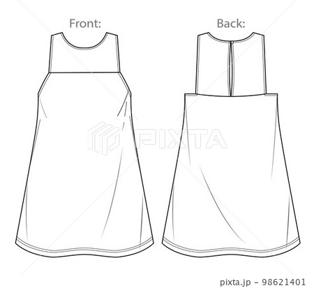 Tank racerback cowl top technical fashion illustration with ruching fitted  body tunic length Flat apparel outwear shirt template front back grey  color Women men unisex CAD mockup Stock Vector Image  Art 