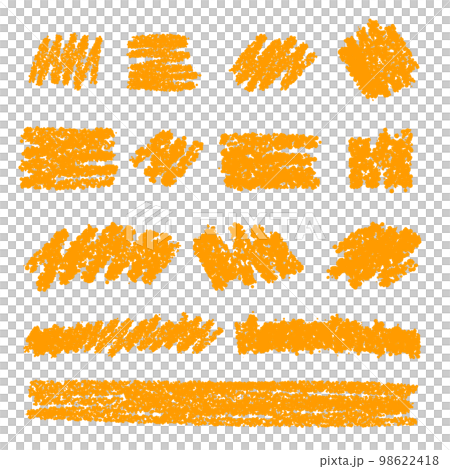 Crayon material stroke decoration set 98622418
