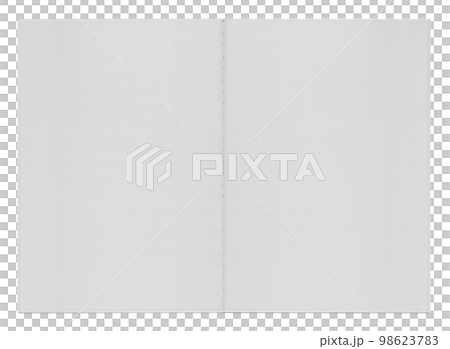 Double page white notebook, no shadow template Double page white notebook, no shadow template 98623783