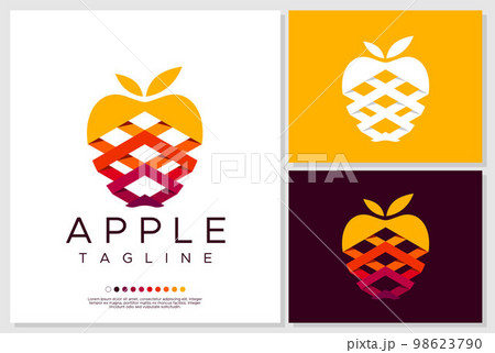 Apple logo design branding. Modern apple logo template. 98623790