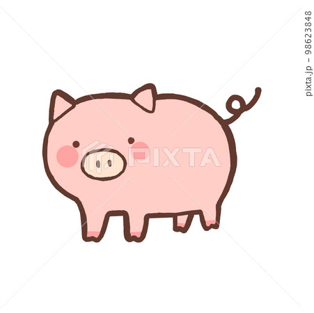 豚のかわいいイラストのイラスト素材 [98623848] - PIXTA