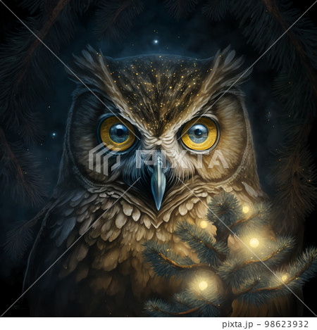 驚きの値段で シーグラスアート wizard - owl（魔法使いのフクロウ