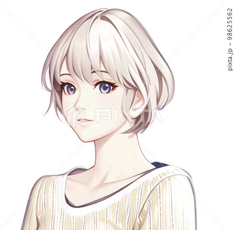 Cute Anime Schoolgirl Bob Haircut School Stock Vector (Royalty Free)  1592975566 | Shutterstock