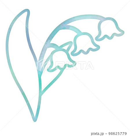 鈴蘭　すずらん　スズラン　春　スプリング　spring　水彩画タッチ　デザインアイコン　優しい 98625779