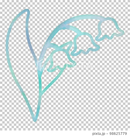 鈴蘭　すずらん　スズラン　春　スプリング　spring　水彩画タッチ　デザインアイコン　優しい 98625779