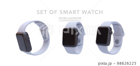 Set of 3d realistic smart watch 98626225