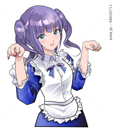 猫のポーズをする萌えキャラ 98626711