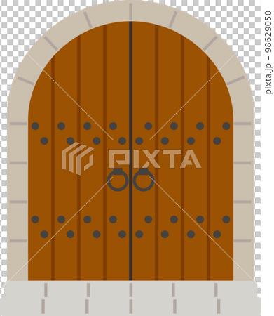 Western-style old wooden door 98629050