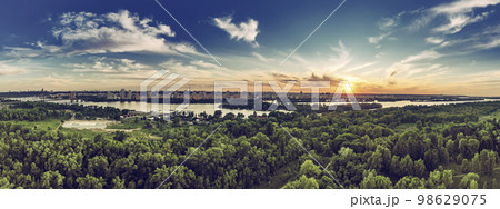 Rural summer sunset 98629075