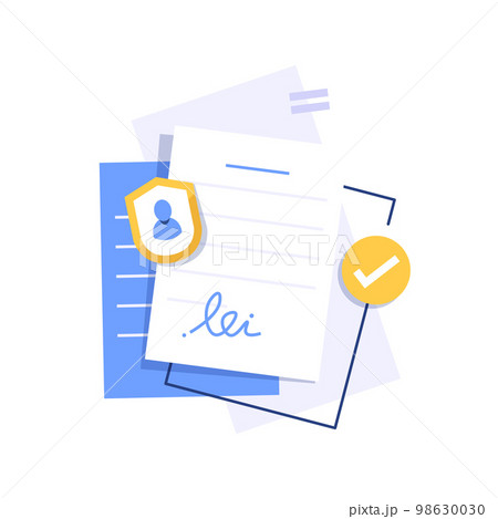 Signing electronic business contract document with digital signature,Digital signature or e-signature concept 98630030