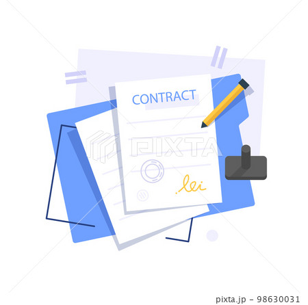 Signing electronic business contract document with digital signature,Digital signature or e-signature concept 98630031