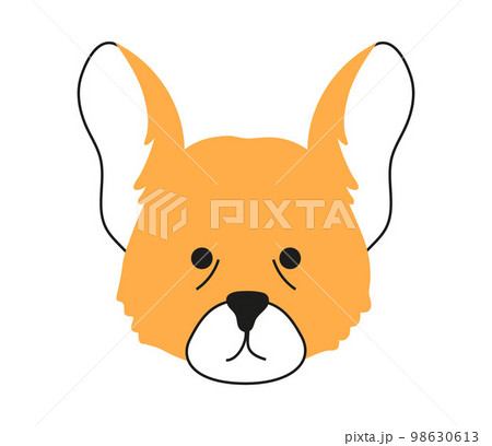 Dogs head vector icon in doodle style. Lovely pets sign illustra 98630613
