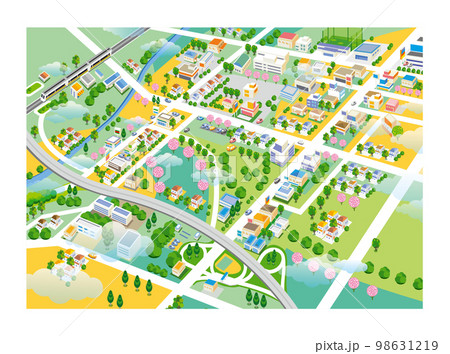 美しい街並みと暮らしの風景。人々が明るく暮らせる自然と住宅が溶け込む街づくり。 美しい街並みと暮らしの風景。人々が明るく暮らせる自然と住宅が溶け込む街づくり。 98631219