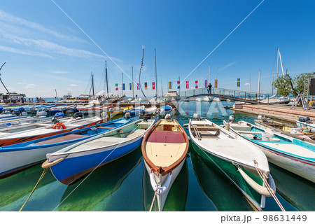 Small Port of Bardolino Village on Lake Garda - Lago di Garda Veneto Italy Small Port of Bardolino Village on Lake Garda - Lago di Garda Veneto Italy 98631449