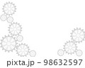 歯車イラスト背景素材（グレー） 98632597