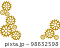 歯車イラスト背景素材（ゴールド） 98632598