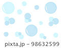 たくさんの泡イメージの背景イラスト 98632599