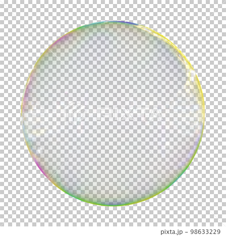 透過した透明なシャボン玉 透過した透明なシャボン玉 98633229