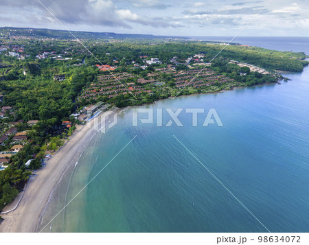 Aerial view of Jimbaran beach 98634072
